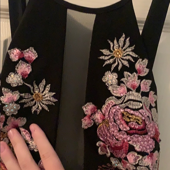 Xscape Formal Black Floral Dress - Picture 6 of 7